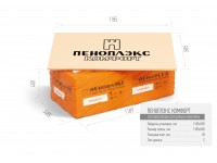 Экструзионный пенополистирол ПЕНОПЛЭКС КОМФОРТ® 30х585х1185 мм Т-15